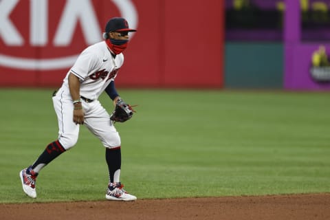 Francisco Lindor #12 of the Cleveland Indians (Photo by Ron Schwane/Getty Images)