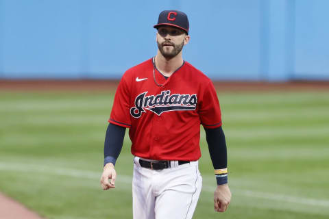 Tyler Naquin #30 of the Cleveland Indians (Photo by Ron Schwane/Getty Images)