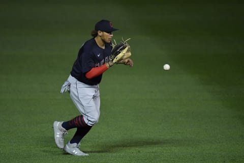 Josh Naylor #31 of the Cleveland Indians (Photo by Quinn Harris/Getty Images)