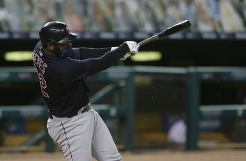 Franmil Reyes #32 of the Cleveland Indians (Photo by Duane Burleson/Getty Images)