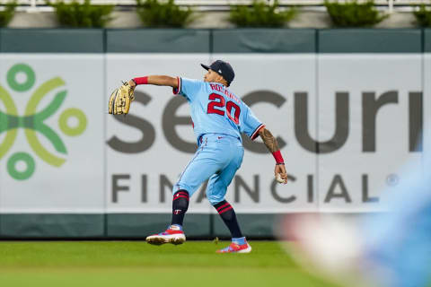 Eddie Rosario #20 of the Minnesota Twins (Photo by Brace Hemmelgarn/Minnesota Twins/Getty Images)