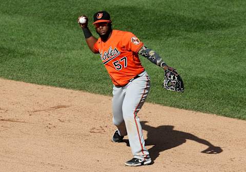 Hanser Alberto #57 of the Baltimore Orioles (Photo by Jim McIsaac/Getty Images)