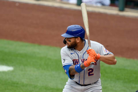 Dominic Smith #2 of the New York Mets (Photo by G Fiume/Getty Images)