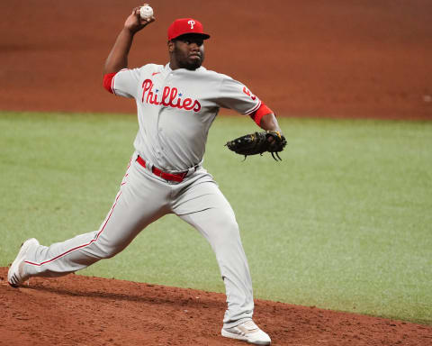 Hector Neris #50 of the Philadelphia Phillies (Photo by Douglas P. DeFelice/Getty Images)