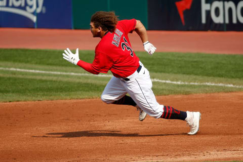 Josh Naylor #31 of the Cleveland Indians (Photo by Kirk Irwin/Getty Images)