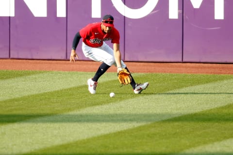 Oscar Mercado #35 of the Cleveland Indians (Photo by Kirk Irwin/Getty Images)