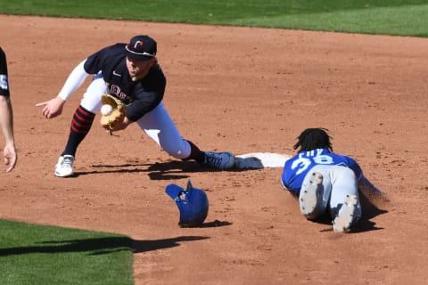 Owen Miller #91 of the Cleveland Indians (Photo by Norm Hall/Getty Images)