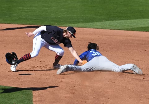 Owen Miller #91 of the Cleveland Indians (Photo by Norm Hall/Getty Images)