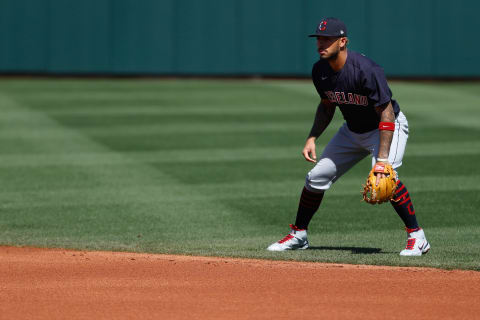 Infielder Gabriel Arias #71 of the Cleveland Indians / Cleveland Guardians (Photo by Christian Petersen/Getty Images)