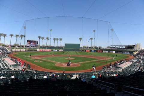 A general view of Goodyear Ballpark, home of the Cleveland Indians Spring Training (Photo by Norm Hall/Getty Images)