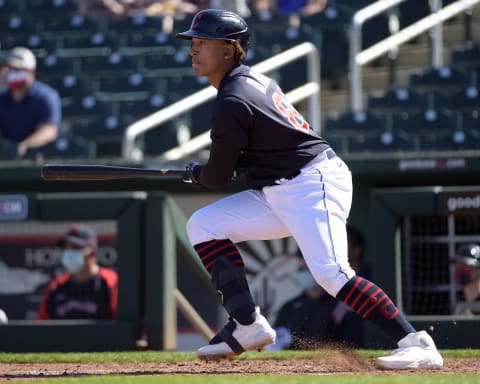 Bo Naylor of the Cleveland Indians (Photo by Ron Vesely/Getty Images)