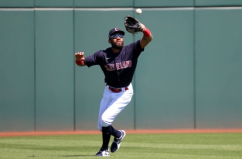 Amed Rosario #1 of the Cleveland Indians (Photo by Abbie Parr/Getty Images)