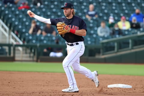 Owen Miller #91 of the Cleveland Indians (Photo by Abbie Parr/Getty Images)