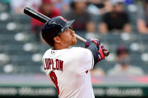 Jordan Luplow #8 of the Cleveland Indians (Photo by Emilee Chinn/Getty Images)