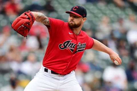 Logan Allen #54 of the Cleveland Indians (Photo by Emilee Chinn/Getty Images)