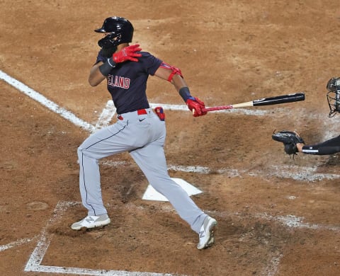 Amed Rosario #1 of the Cleveland Indians (Photo by Jonathan Daniel/Getty Images)