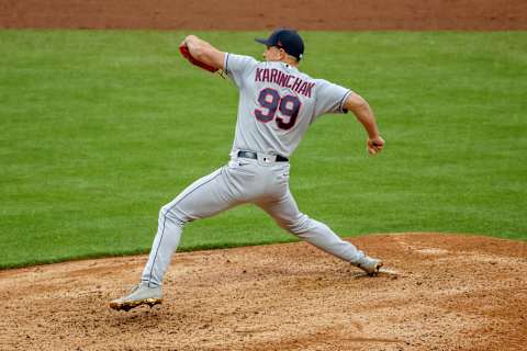 James Karinchak #99 of the Cleveland Indians (Photo by Dylan Buell/Getty Images)