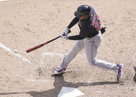 Daniel Johnson #23 of the Cleveland Indians (Photo by Nuccio DiNuzzo/Getty Images)