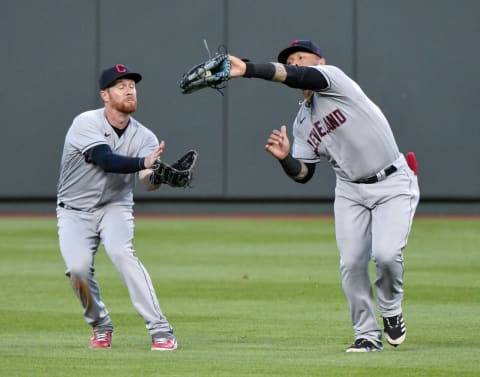 Center fielder Harold Ramirez of the Cleveland Indians (Photo by Ed Zurga/Getty Images)