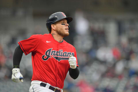 Roberto Perez #55 of the Cleveland Indians (Photo by Jason Miller/Getty Images)