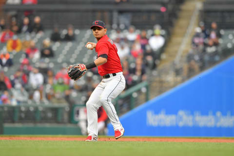 Shortstop Andres Gimenez #0 of the Cleveland Indians (Photo by Jason Miller/Getty Images)