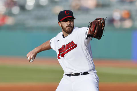 Aaron Civale #43 of the Cleveland Indians (Photo by Ron Schwane/Getty Images)