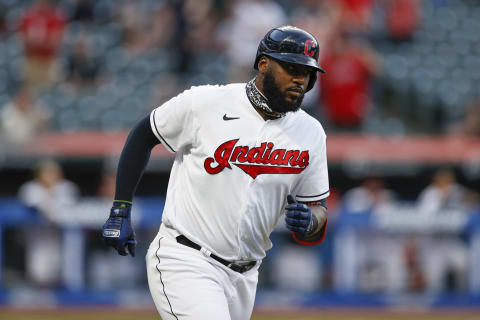 Franmil Reyes #32 of the Cleveland Indians (Photo by Ron Schwane/Getty Images)