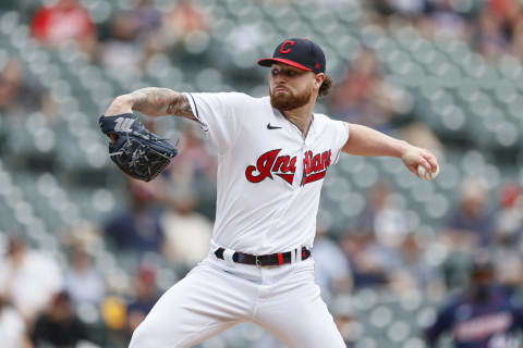 Starting pitcher Logan Allen #54 of the Cleveland Indians (Photo by Ron Schwane/Getty Images)