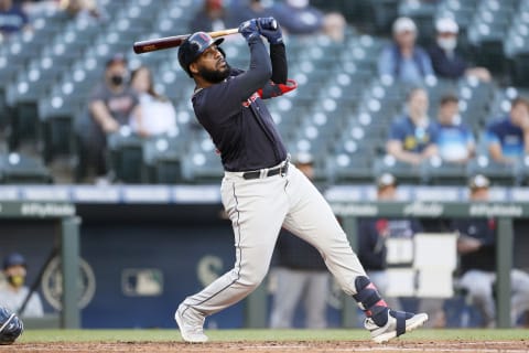 Franmil Reyes #32 of the Cleveland Indians (Photo by Steph Chambers/Getty Images)