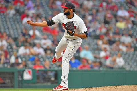 Relief pitcher Jean Carlos Mejia #36 of the Cleveland Indians (Photo by Jason Miller/Getty Images)