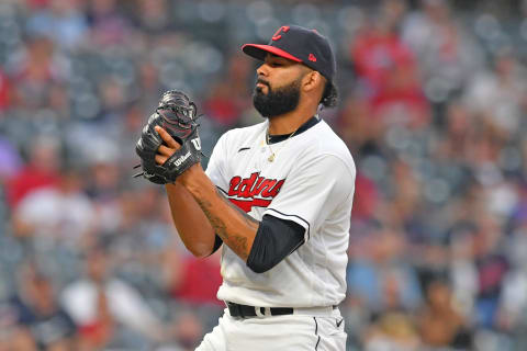 Relief pitcher Jean Carlos Mejia #36 of the Cleveland Indians (Photo by Jason Miller/Getty Images)