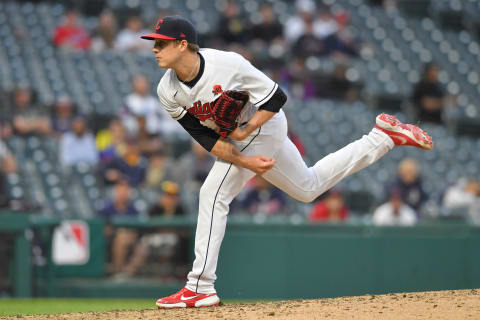 Pitcher Phil Maton #88 of the Cleveland Indians (Photo by Jason Miller/Getty Images)