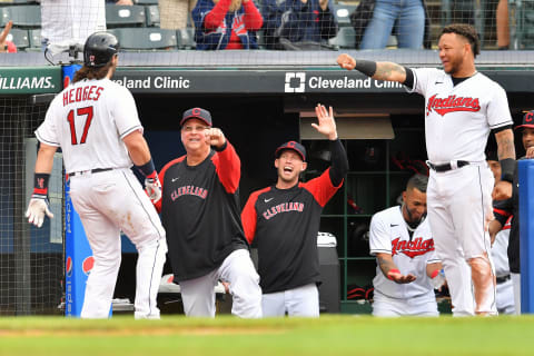 Austin Hedges #17 of the Cleveland Indians (Photo by Jason Miller/Getty Images)