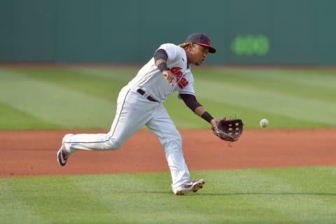 Third baseman Jose Ramirez #11 of the Cleveland Indians (Photo by Jason Miller/Getty Images)