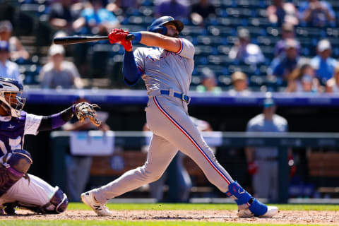 Joey Gallo #13 of the Texas Rangers (Photo by Justin Edmonds/Getty Images)