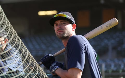 Mitch Haniger #17 of the Seattle Mariners (Photo by Michael Zagaris/Oakland Athletics/Getty Images)