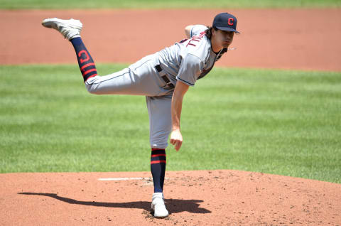 Cal Quantrill #47 of the Cleveland Indians (Photo by G Fiume/Getty Images)