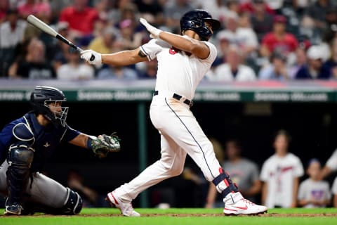 Bobby Bradley #44 of the Cleveland Indians (Photo by Emilee Chinn/Getty Images)