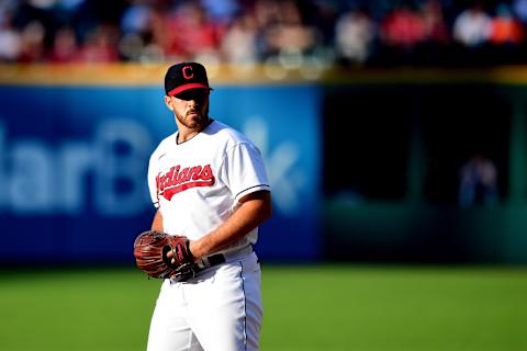 Aaron Civale #43 of the Cleveland Indians (Photo by Emilee Chinn/Getty Images)