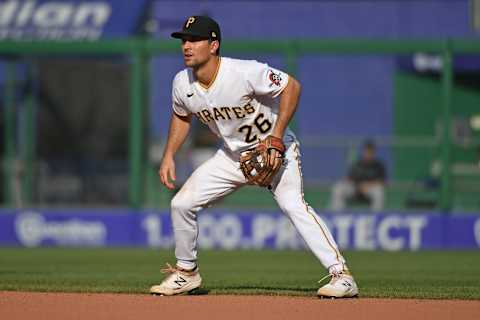 Cleveland Indians trade target Adam Frazier #26 of the Pittsburgh Pirates (Photo by Justin Berl/Getty Images)