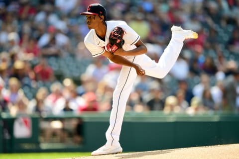 Triston McKenzie #34 of the Cleveland Indians (Photo by Emilee Chinn/Getty Images)