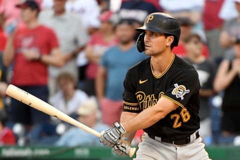 Potential Cleveland Indians trade target Adam Frazier #26 of the Pittsburgh Pirates (Photo by Will Newton/Getty Images)