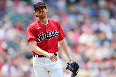 Shane Bieber #57 of the Cleveland Indians (Photo by Emilee Chinn/Getty Images)