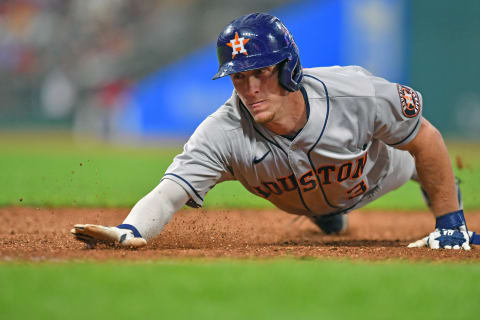 Myles Straw #3 of the Houston Astros (Photo by Jason Miller/Getty Images)