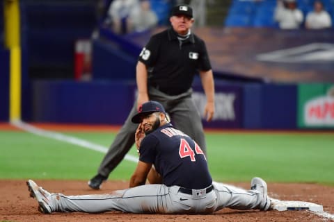 Bobby Bradley #44 of the Cleveland Indians (Photo by Julio Aguilar/Getty Images)