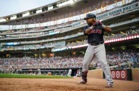 Jose Ramirez #11 of the Cleveland Indians (Photo by Brace Hemmelgarn/Minnesota Twins/Getty Images)