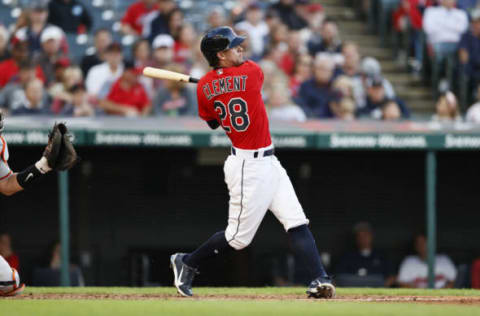 Ernie Clement #28 of the Cleveland Indians (Photo by Ron Schwane/Getty Images)