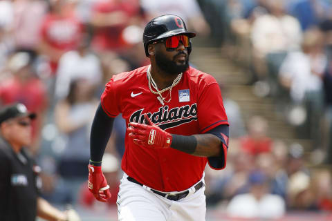 Franmil Reyes #32 of the Cleveland Indians (Photo by Ron Schwane/Getty Images)