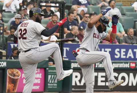 Amed Rosario #1 of the Cleveland Indians (Photo by Nuccio DiNuzzo/Getty Images)