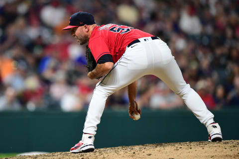 Blake Parker #53 of the Cleveland Indians (Photo by Emilee Chinn/Getty Images)